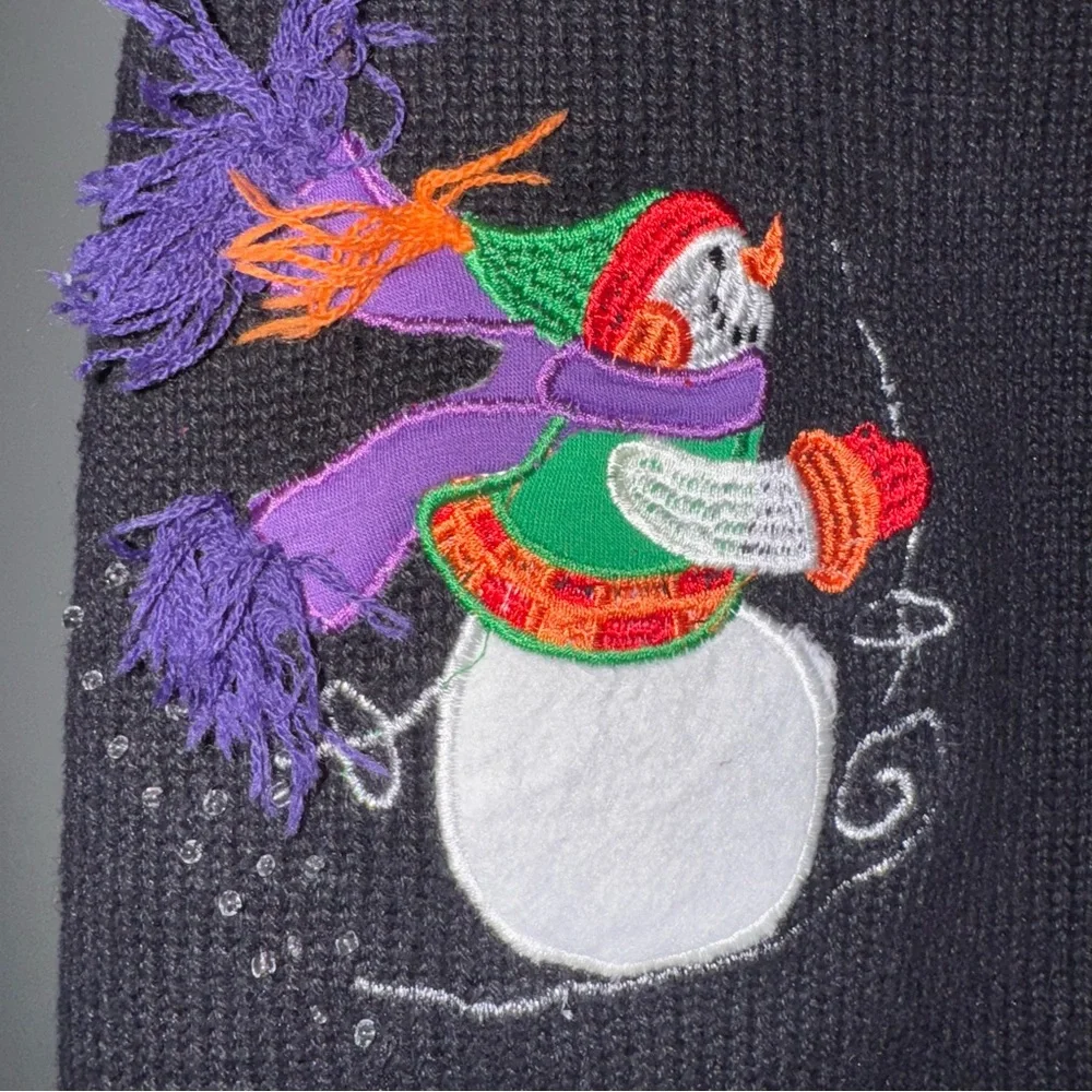 Holiday Editions Black Snowman Vest - Picture 13 of 14
